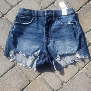 Abercrombie high rise mom shorts